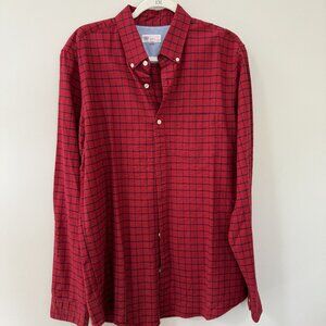 GAP Red Plaid Long Sleeve Button-Up